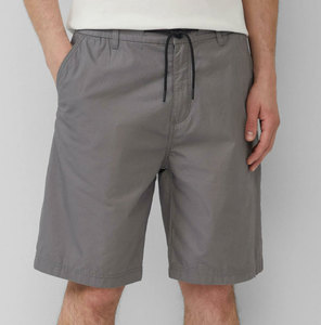 Pantalones Cortos Bermuda Grises para Hombre, Talla Grande, Cintura con Cordón, Casuales, Tejidos, de Color Sólido - Product Image 3