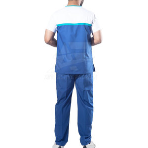 Construction en tissu respirant pour les longues journées de travail, uniforme médical pour hommes offrant un confort quotidien. - Product Image 4