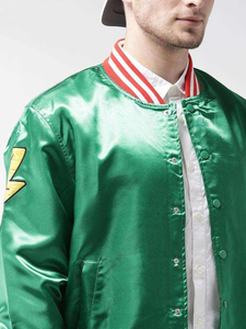 Chaquetas Varsity Personalizadas para Hombre, Impermeables y Delgadas, con Cuello Alto, Chaquetas Letterman de Poliéster Lisas al por Mayor - Product Image 6