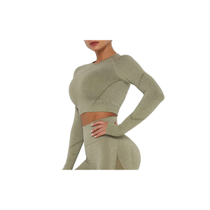 Ensemble de yoga 2 pièces personnalisé pour femme : Leggings taille haute et brassière de sport, ensemble short – Vêtements de sport fitness en gros - Product Image 6