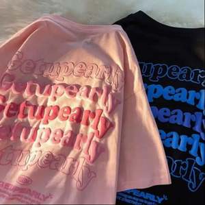 ROIM ENTERPRISES Streetwear T-shirt Homme 100% Coton Vintage Délavé à l'Acide, Coupe Oversize Épaules Tombantes, Impression 3D en Relief Personnalisée 300g - Product Image 2