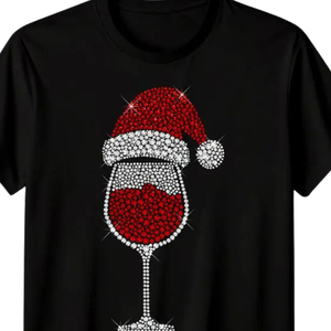 Camiseta de Mujer con Cuello Redondo y Estampado a Cuadros, con Pedrería, de Algodón Suave, Brillante, Estilo Casual, Ecológica, Venta al Por Mayor - Product Image 2