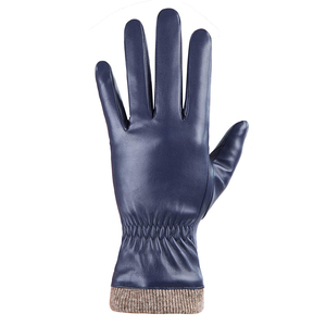 Gants d'hiver pour femmes en cuir de mouton véritable, chauds en laine, compatibles écran tactile, pour sports et moto - Noir Direct - Product Image 3
