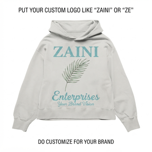 เสื้อฮู้ดดี้โอเวอร์ไซส์ผู้ชาย ผ้าฝ้ายฟลีซพรีเมียม 400 GSM  รักษ์โลก ไม่ยับ ระบายอากาศดี ลายพิมพ์เปลวไฟ พร้อมโลโก้ด้านหน้า - Product Image 1