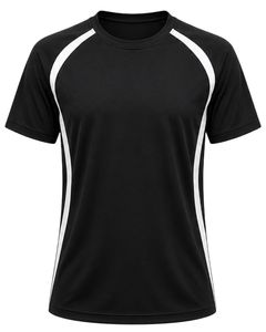 Black And White Quick Dry <b>Polyester</b> Sports T Shirt For Men Custom Team Training Running Jersey Breathable Gym Wear Tee Pro - Product Image 1