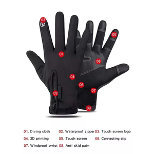 Guantes de Calavera Luminosos para Adultos, Tejidos Elásticos y Cálidos para Pantalla Táctil, Esquí, Ciclismo, Deportes, Pesca, Invierno - Product Image 6