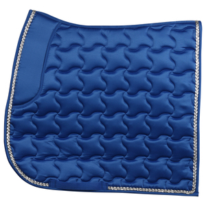 Sudadero de Doma Azul con Ribete Plateado y Diseño Acolchado para Competición - Product Image 1