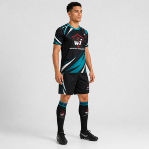 Soccer Uniform Custom Team Jersey And Shorts Breathable Moisture Wicking Lightweight <b>Athletic</b> Sportswear For Professional - Product Image 2