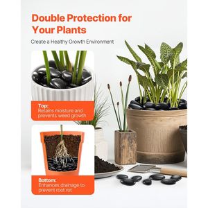 Ciottoli Neri di Fiume 1-2 Pollici, Lisci e Lucidi, Pietre Naturali da 15 Libbre per Giardino, Paesaggistica e Pavimentazione - Product Image 5