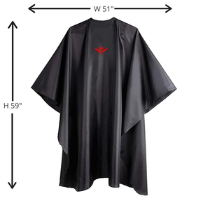 Cape de coiffure Tactus Industries, noire, en polyester, résistante à l'eau, écologique, portable, pour salon de coiffure - Product Image 5