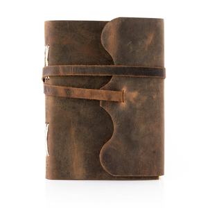 High Quality Handmade Genuine Leather Journal Vintage <b>Paper</b> Notebook with Antique Blank Cotton Deckle Edge <b>Paper</b> Leather Bound - Product Image 2