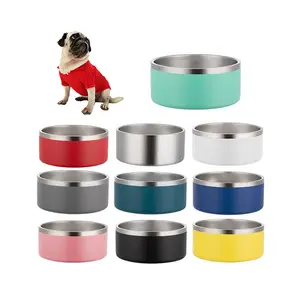 Hundenapf-comedero personalizado para gatos y perros, cuenco de acero inoxidable de lujo sin derrames, cuenco para perros, venta al por mayor