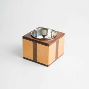 Brûleur d'encens minimaliste en bois bicolore avec insert en métal argenté élégant, pour ajouter une touche de style à n'importe quel espace de vie - Product Image 5