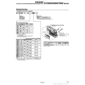 ชิ้นส่วนนิวเมติกส์ประกอบ SY50M-3-1A-00ชิ้นส่วนนิวเมติก SMC - Product Image 1