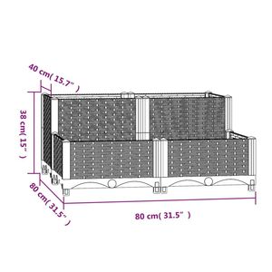 Medium Durable Blue Grey Polypropylene Raised <b>Bed</b> Grow <b>Bags</b> - Product Image 6