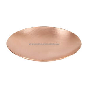Assiette de service en cuivre poli miroir haute brillance – Assiette de base de luxe pour événements et repas hôteliers - Product Image 3