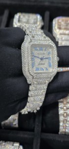 Montre mécanique de luxe automatique 36MM édition limitée, style Hip Hop, avec testeur de diamant intégré, sertie de moissanite VVS de qualité diamant, de la marque Buss. - Product Image 3