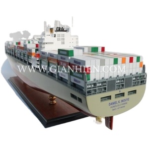 Gia Nhien Fabricant Approuvé Conception Personnalisée quantité minimale de commande Basse Navires Commerciaux DANIEL K INOUYE MODÈLE DE BATEAU EN BOIS _ ARTISANAT EN BOIS - Product Image 1