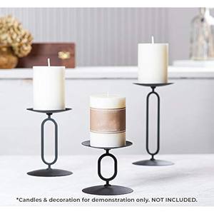 Candelabros de Hierro Negro de Estilo Nórdico Minimalista, Decoración Romántica para Mesa de Comedor, Adornos para Crear Ambiente - Product Image 3