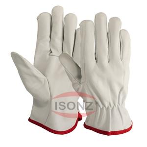 Guantes de Seguridad de Cuero Vacuno Verde de 1.2 mm de Grosor para Conductor, con Protección Antideslizante y Anticorte - Product Image 5