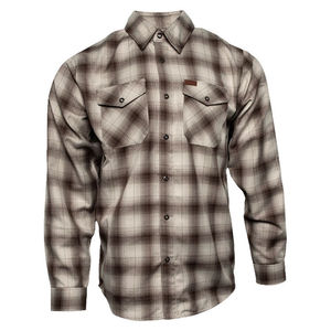 Men's Short Sleeve <b>Plaid</b> Flannel <b>Shirt</b> Oversized Fit Casual 100% Cotton Woven O-Neck Autumn Breathable - Product Image 2