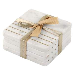 Ensemble de sous-verres hexagonaux en marbre au design élégant 2026 – Décoration de table – Sous-verres à thé et café finition marbre antique – Fabricant - Product Image 5