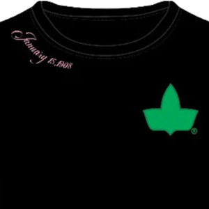 AKA Sorority Inc T-shirt noir à col rond pour femme, imprimé avec des lettres grecques, décontracté, de qualité supérieure, coupe confortable - Product Image 5