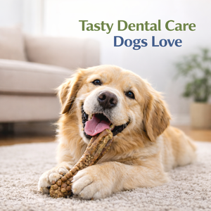 Masticables Dentales Premium para Perros para el Cuidado Bucal – Sabores a Pollo, Carne de Res y Leche |   Ayuda a reducir la placa y el sarro |   Fomenta la Salud - Product Image 6