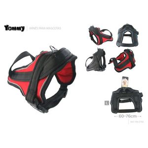 สายรัดอกสุนัขยี่ห้อ Yommy สีแดงดำ ไซส์ XL 70-88 ซม. - Product Image 2
