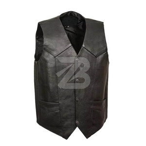 Gilet en cuir PU de qualité supérieure pour homme, confortable, professionnel, imperméable, réversible, col en V, style streetwear, gilets, vestes sans manches - Product Image 5