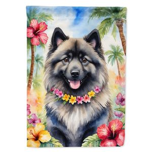 ธงสวน keeshond luau หลากสีสำหรับตกแต่งสวนกล่องจดหมายศิลปะแบนเนอร์สำหรับลานบ้านสำหรับชานบ้านสำหรับเตียงดอกไม้ - Product Image 1
