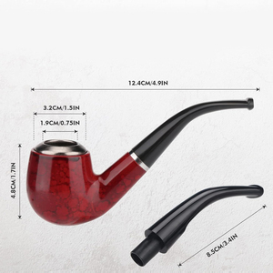 Pipe à fumer en métal de haute qualité, portable, résistante à la chaleur, design compact, facile à nettoyer, pour le tabac - Product Image 3