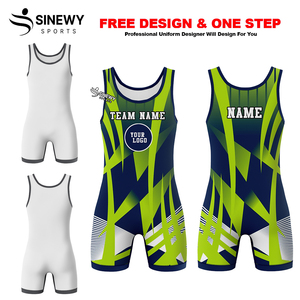 Custom Front Stretch Quick Dry Lightweight Breathable Durable Customizable Men's Wrestling <b>Singlets</b> 100% Polyester Customized - Product Image 5