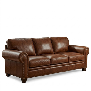 Luxury Real Leather 3 Seater <b>Sofa</b> Classic Chesterfield Style Comfortable Living Room Couch for Villa Hotel Apartment Use - Product Image 2