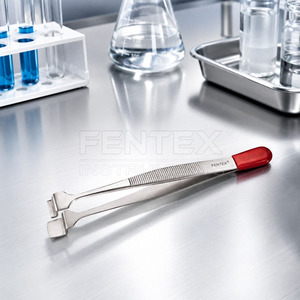 Special Stainless steel tweezers for picking up filter papers, cover slips and other flat objects. - Product Image 2