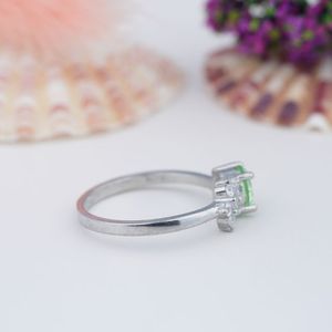 แหวนแต่งงานเงินแท้ 925 ชุบโรเดียม ประดับด้วยมอยส์ซาไนต์คุณภาพสูง สำหรับผู้หญิง พร้อมอัญมณีประจำเดือนเกิด เครื่องประดับชั้นดี - Product Image 3