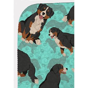 Couverture matelassée à motif d'illustration de chien de montagne bernois 50x60 canapé de lit doux et léger pour animaux de compagnie - Product Image 5