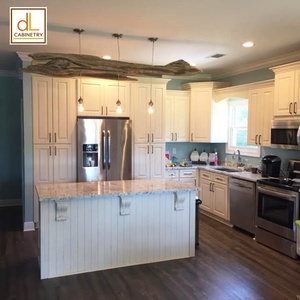 Directement de l'usine du Vietnam Armoires de cuisine RTA en bois de bouleau massif Panneau surélevé blanc Charnière Tiroir Glissière Unités Cadre en contreplaqué - Product Image 4