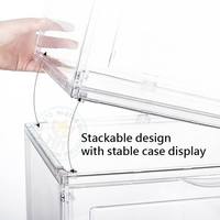 Boîte de rangement pour chaussures en plastique transparent empilable de style moderne, rectangulaire, en PS, pour organisateur multifonctionnel de la maison