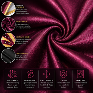Justaucorps de gymnastique vert personnalisé avec strass, impression par transfert thermique, uniforme de compétition et d'entraînement pour la gymnastique artistique - Product Image 5