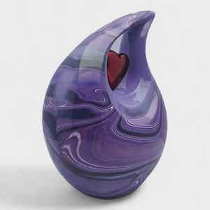 Purple Art Cremation Urn Human Ashes Keepsake <b>Vase</b> Aluminium <b>Memorial</b> Container Custom Commemorative Decor - Product Image 2