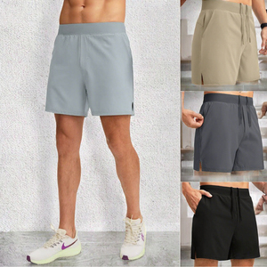 Shorts de bain et de surf pour hommes, tissés, décontractés, couleur unie, imperméables, respirants, séchage rapide, taille élastique, haute qualité, vente en gros - Product Image 3