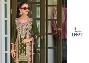 Premium Silk Indian Pakistani Salwar <b>Suit</b> New Designer Heavy Embroidery Long <b>Fancy</b> Style Top Dupptta for Wedding Wear Palazoo - Product Image 4