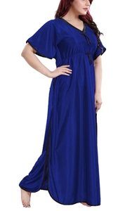 New style Kaftan Moroccan kaftan Dress Batwing Wide Sleeve VNeck Polyester Regular Fit Casual Evening Party <b>Flared</b> Sleep Wear - Product Image 2