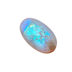 High Quality Natural White <b>Rainbow</b> Moonstone Cabochon Smaller Size Loose Gemstone for Jewelry Stone - Product Image 1