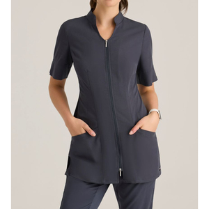 Women's Customizable <b>Tunic</b> Breathable Eco-Friendly Nurse Scrubs Uniforms Embroidered Spa Beauty Salon <b>Work</b> Hospital stretchy - Product Image 1