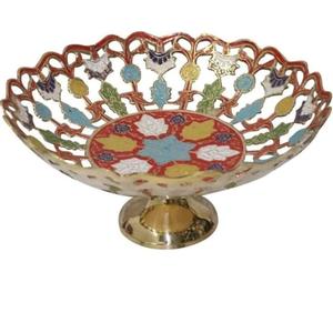 Bol de service en métal émaillé pour chocolat, fruits secs et fruits frais, style classique, design artisanal - Product Image 6