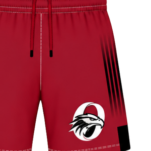 <b>Red</b> Maroon White Rugby <b>Shorts</b> Team Uniform Breathable Lightweight Custom Training Sportswear Athletic Performance <b>Shorts</b> - Product Image 3