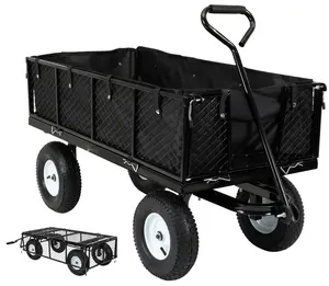 TC1840A 4 ruote per carichi pesanti a maglia carrello per traslochi e attrezzi utilitari carrello da giardino carrello