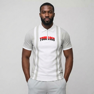 Polos de alta calidad OEM con logotipo personalizado para hombre, de secado rápido, transpirables, cómodos, estilo hip hop, atléticos, de 2 colores, para golf. - Product Image 1
